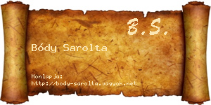 Bódy Sarolta névjegykártya